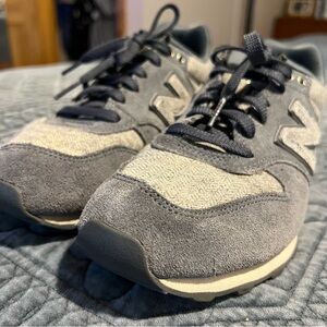 NEW BALANCE 696 Gray Herringbone Metallic Silver. J Crew Exclusive. Sz 7.5